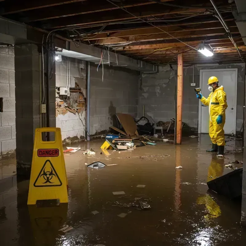 Flooded Basement Electrical Hazard in Camargo, KY Property